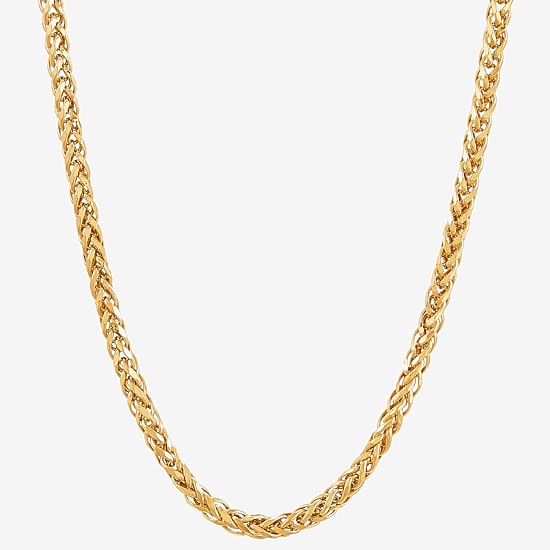 Limited Quantities! Womens 10K Gold 22 Inch Spiga Chain Necklace