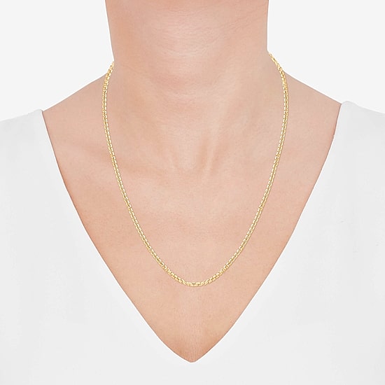 Limited Quantities! Womens 10K Gold 22 Inch Box Chain Necklace