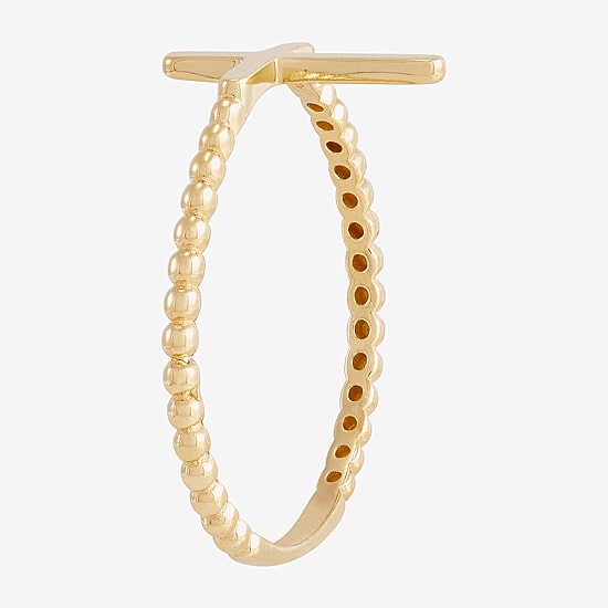 Limited Quantities! Womens 10K Gold Cross Cocktail Ring