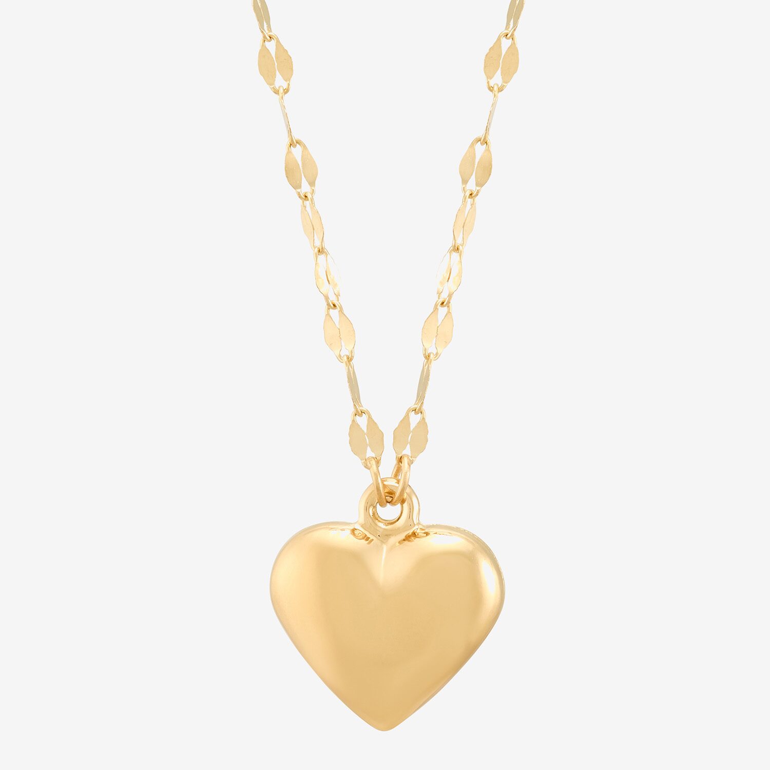 Limited Quantities! Womens 14K Gold Heart 18 Inch Pendant Necklace