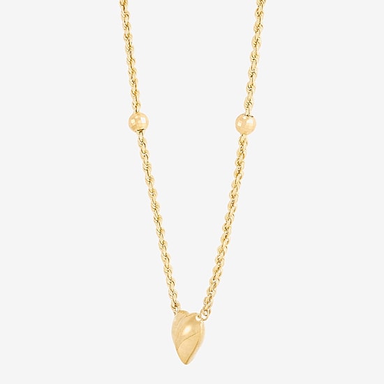 Limited Quantities! Womens 10K Gold 18 Inch Rope Chain Necklace