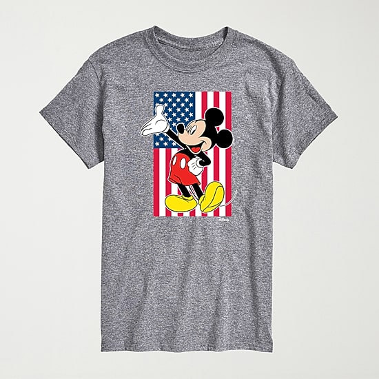 Novelty Mens Crew Neck Short Sleeve Regular Fit Mickey Mouse Graphic T-Shirt