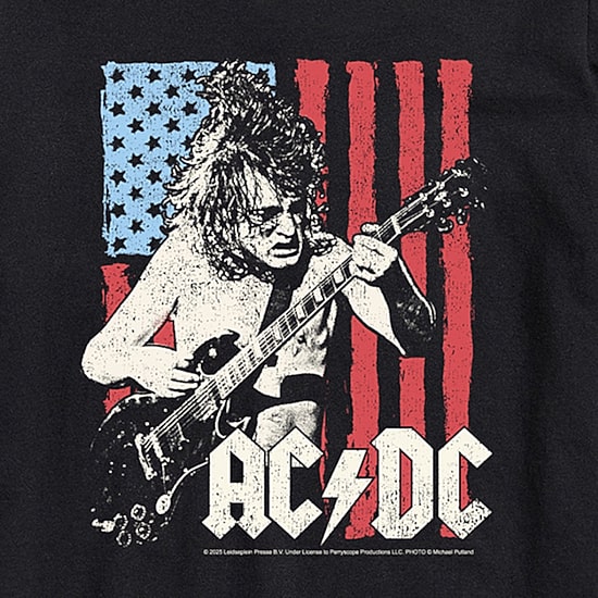 Novelty Mens Crew Neck Short Sleeve Regular Fit AC/DC Big and Tall Graphic T-Shirt