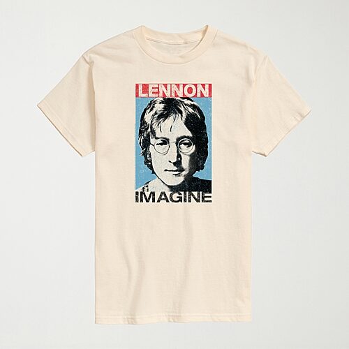 Novelty Mens Crew Neck Short Sleeve Regular Fit The Beatles Big and Tall Graphic T-Shirt, 3x-large, Beige