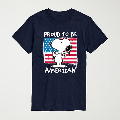Novelty Mens Crew Neck Short Sleeve Regular Fit Peanuts Snoopy Big and Tall Graphic T-Shirt, X-large Tall, Blue