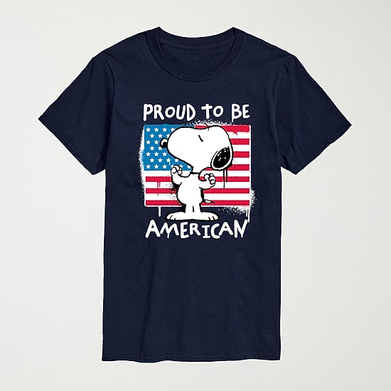 Novelty Mens Crew Neck Short Sleeve Regular Fit Peanuts Snoopy Big and Tall Graphic T-Shirt