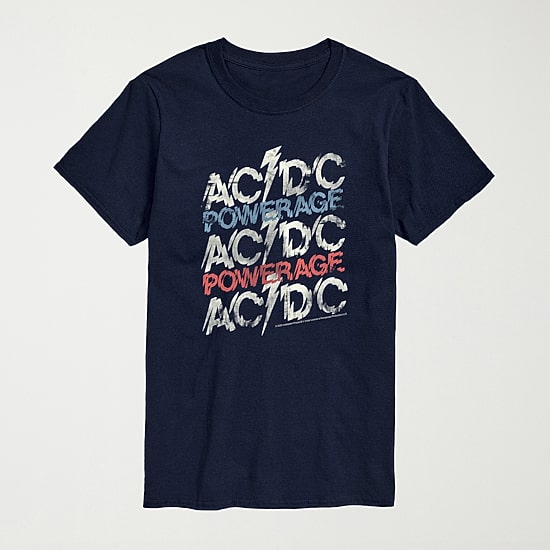 Novelty Mens Crew Neck Short Sleeve Regular Fit AC/DC Big and Tall Graphic T-Shirt