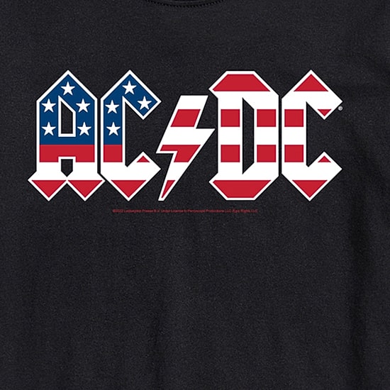 Novelty Mens Crew Neck Short Sleeve Regular Fit AC/DC Big and Tall Graphic T-Shirt