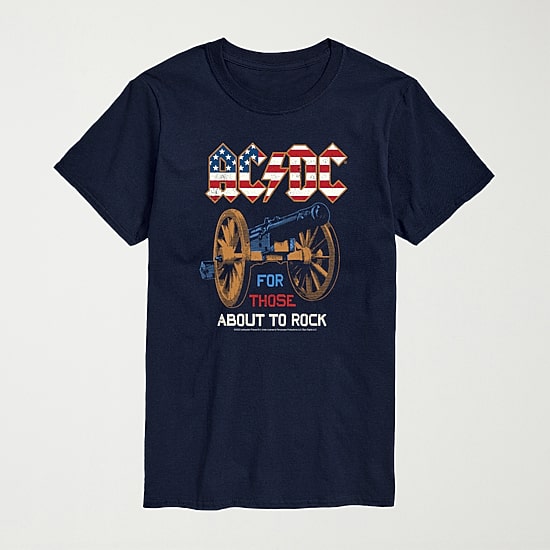 Novelty Mens Crew Neck Short Sleeve Regular Fit AC/DC Big and Tall Graphic T-Shirt
