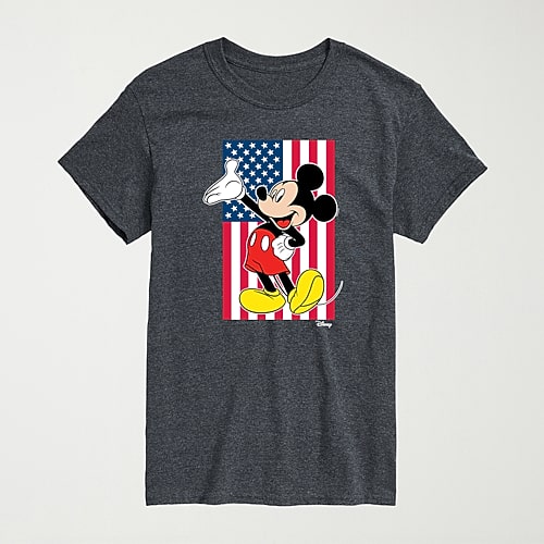 Novelty Mens Crew Neck Short Sleeve Regular Fit Mickey Mouse Big and Tall Graphic T-Shirt, 4x-large, Gray