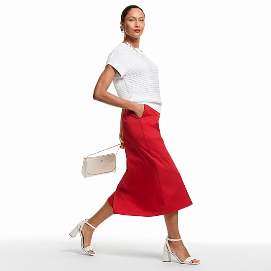 Liz Claiborne Womens Midi A-Line Skirt