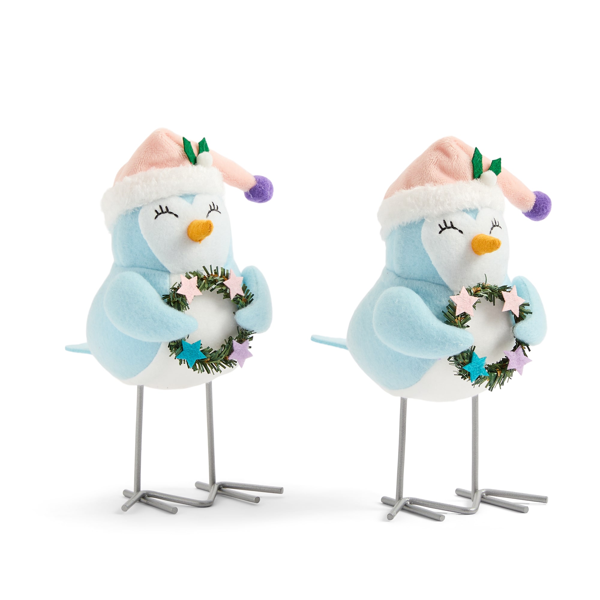 North Pole Trading Co. Coastal Birds Set 2-pc. Christmas Tabletop Decor
