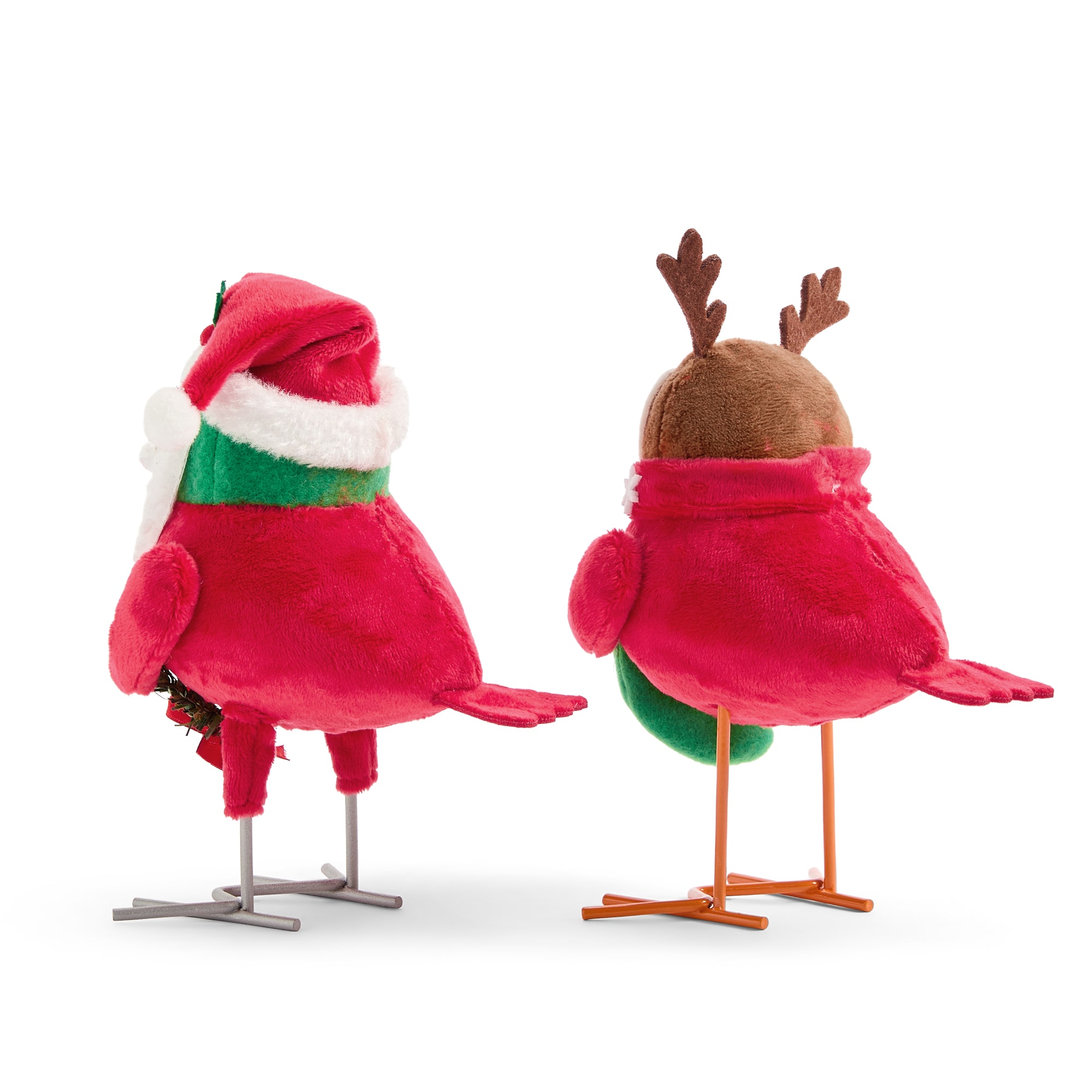 North Pole Trading Co. Santa And Reindeer Bird Set 2-pc. Christmas Tabletop Decor