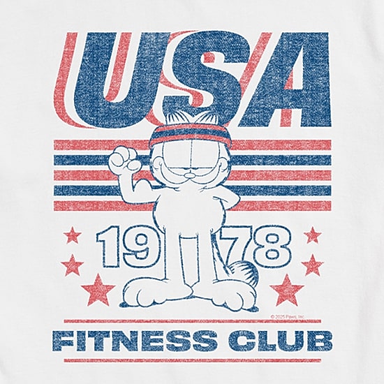 Novelty Mens Crew Neck Short Sleeve Regular Fit Garfield Graphic T-Shirt