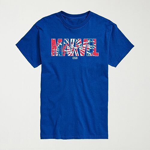 Novelty Mens Crew Neck Short Sleeve Regular Fit Marvel Graphic T-Shirt, Medium, Blue