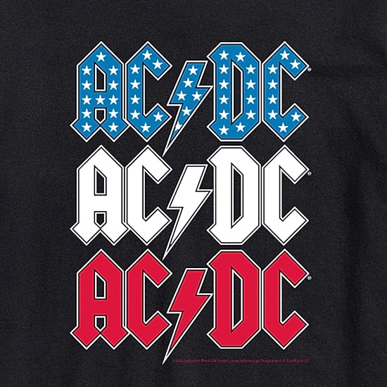 Novelty Mens Crew Neck Short Sleeve Regular Fit AC/DC Graphic T-Shirt