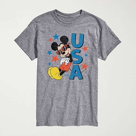 Novelty Mens Crew Neck Short Sleeve Regular Fit Mickey Mouse Graphic T-Shirt
