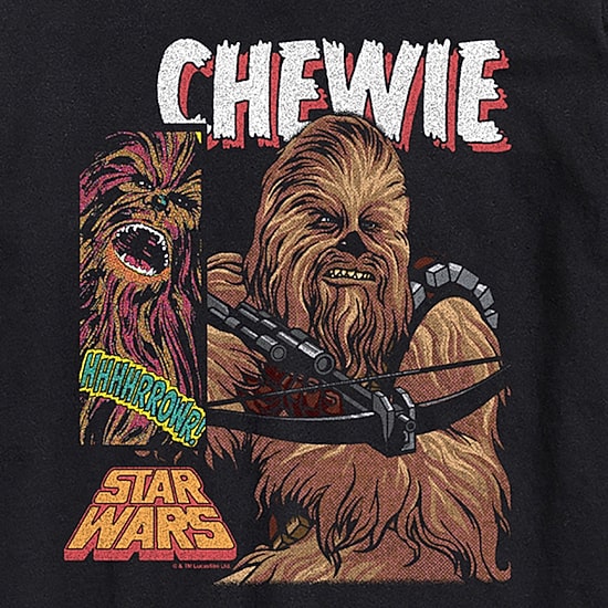 Novelty Mens Crew Neck Short Sleeve Regular Fit Star Wars Graphic T-Shirt
