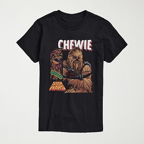 Novelty Mens Crew Neck Short Sleeve Regular Fit Star Wars Graphic T-Shirt, Large, Black