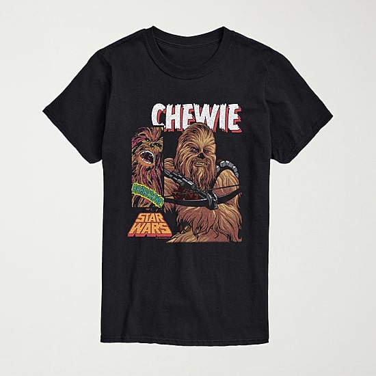 Novelty Mens Crew Neck Short Sleeve Regular Fit Star Wars Graphic T-Shirt