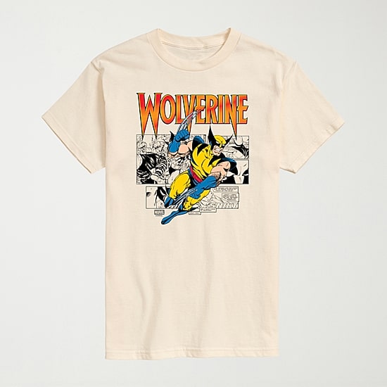 Novelty Mens Crew Neck Short Sleeve Regular Fit Marvel Graphic T-Shirt