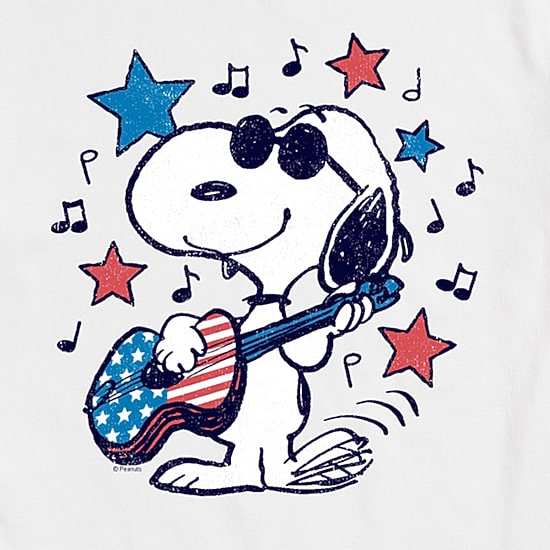 Novelty Mens Crew Neck Short Sleeve Regular Fit Peanuts Snoopy Graphic T-Shirt