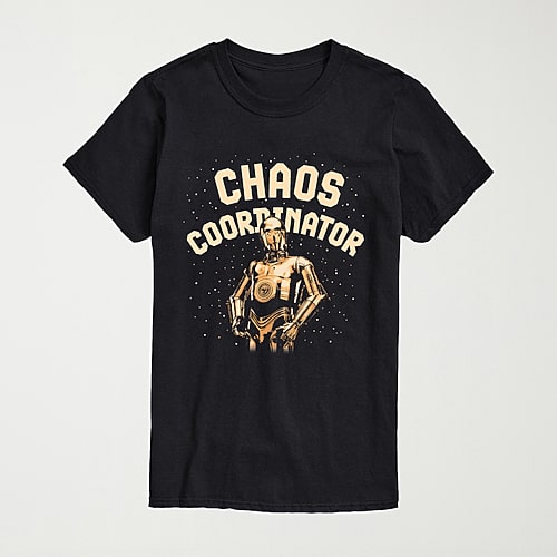 Novelty Mens Crew Neck Short Sleeve Regular Fit Star Wars Graphic T-Shirt, X-large, Black