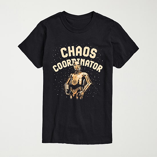 Novelty Mens Crew Neck Short Sleeve Regular Fit Star Wars Graphic T-Shirt