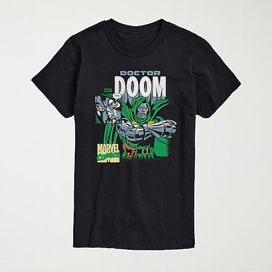 Novelty Mens Crew Neck Short Sleeve Regular Fit Marvel Graphic T-Shirt