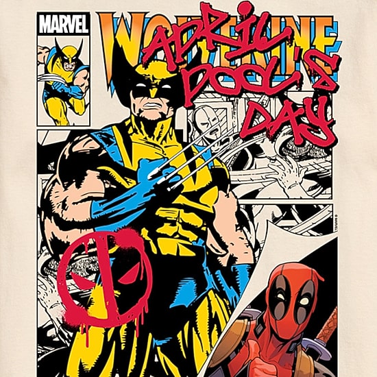 Novelty Mens Crew Neck Short Sleeve Regular Fit Deadpool Marvel Graphic T-Shirt