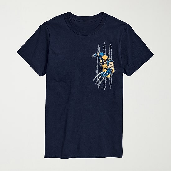 Novelty Mens Crew Neck Short Sleeve Regular Fit Marvel Graphic T-Shirt