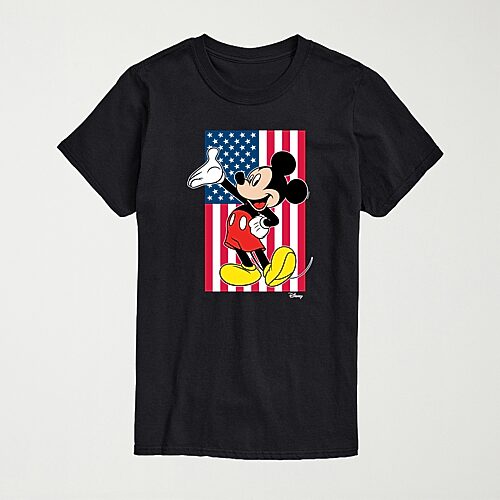 Novelty Mens Crew Neck Short Sleeve Regular Fit Mickey Mouse Graphic T-Shirt, X-large, Black