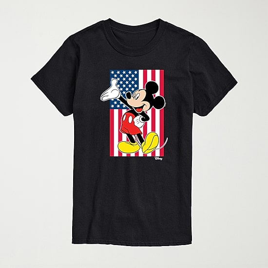 Novelty Mens Crew Neck Short Sleeve Regular Fit Mickey Mouse Graphic T-Shirt