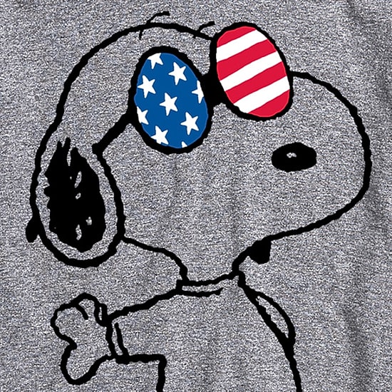 Novelty Mens Crew Neck Short Sleeve Regular Fit Peanuts Snoopy Graphic T-Shirt