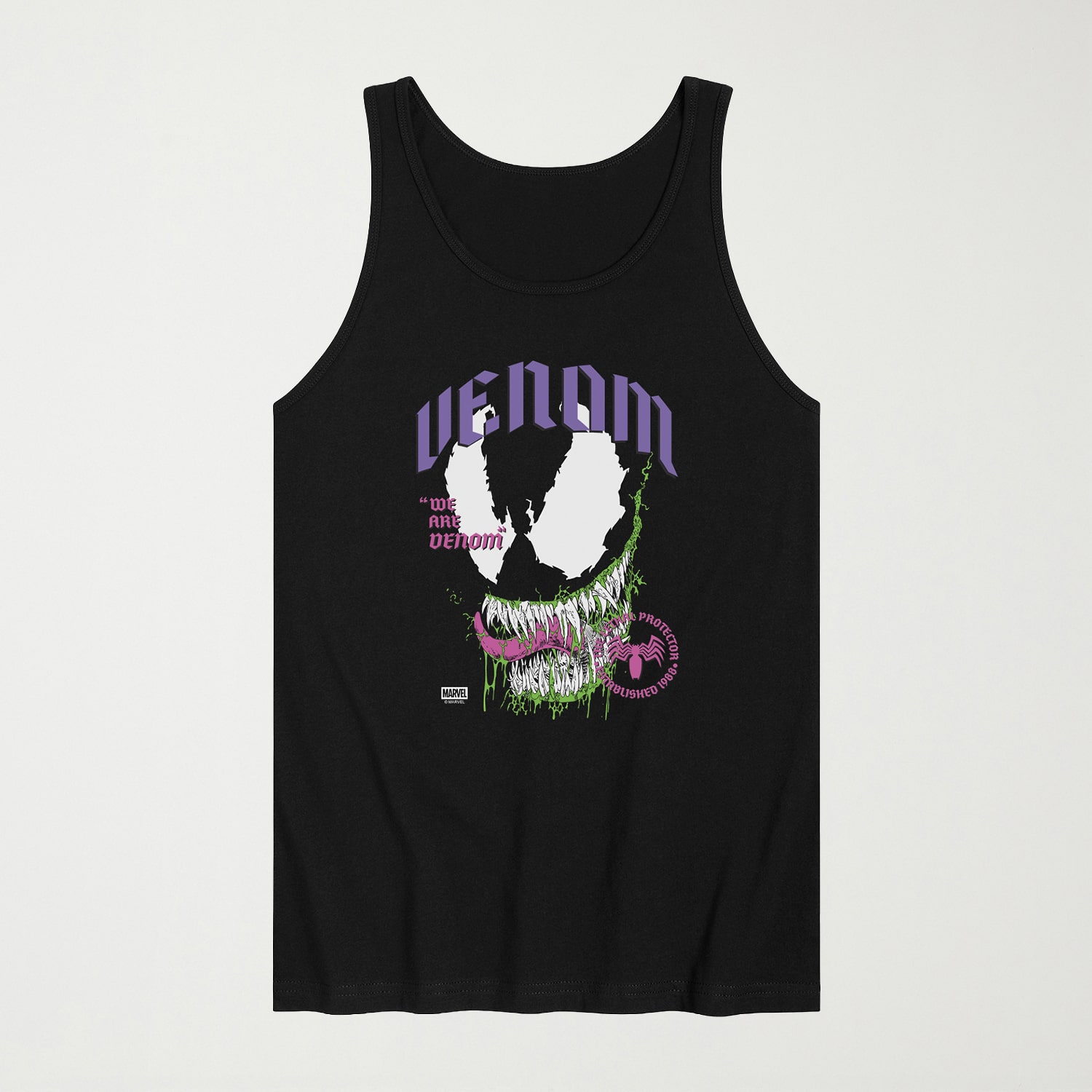 Novelty Mens Scoop Neck Sleeveless Marvel Venom Tank Top