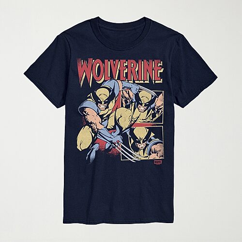 Novelty Mens Crew Neck Short Sleeve Regular Fit Marvel Graphic T-Shirt, Medium, Blue