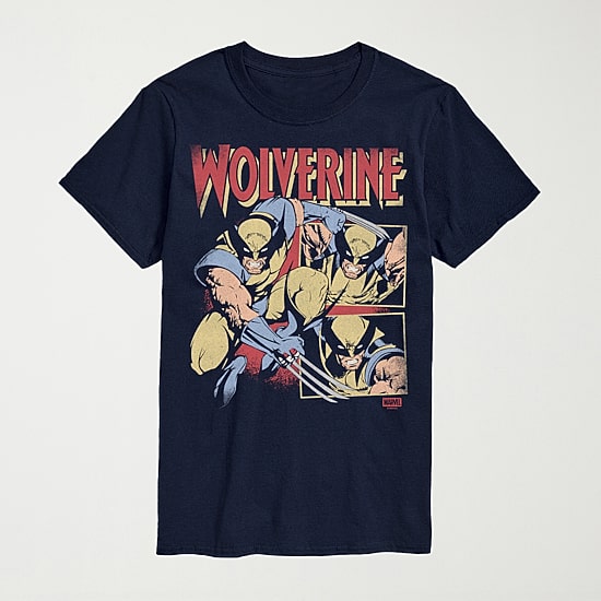 Novelty Mens Crew Neck Short Sleeve Regular Fit Marvel Graphic T-Shirt
