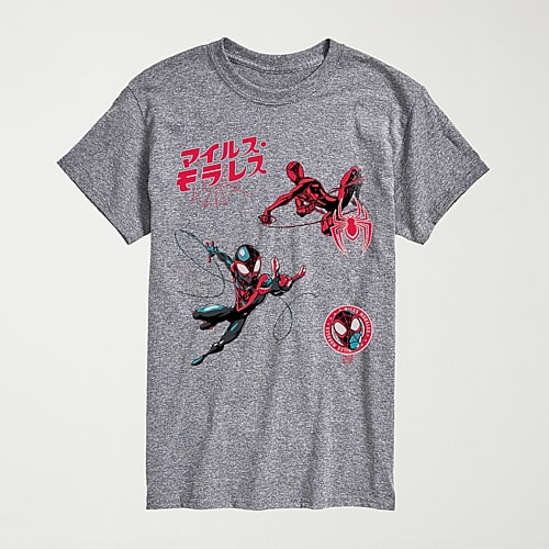 Novelty Mens Crew Neck Short Sleeve Regular Fit Marvel Spiderman Graphic T-Shirt, Medium, Gray