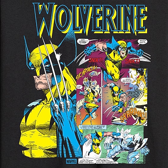 Novelty Mens Crew Neck Long Sleeve Regular Fit Marvel Graphic T-Shirt