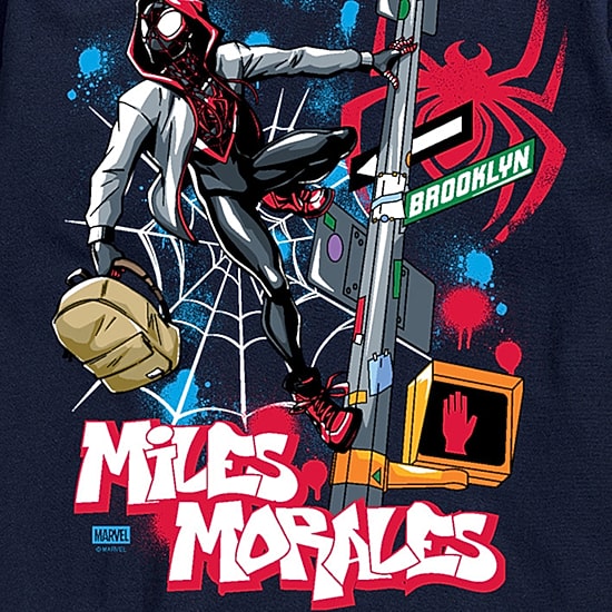 Novelty Mens Crew Neck Short Sleeve Regular Fit Marvel Spiderman Graphic T-Shirt