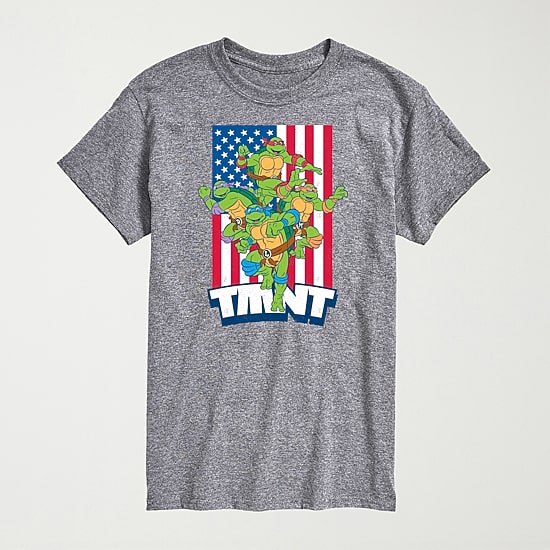 Novelty Mens Crew Neck Short Sleeve Regular Fit Teenage Mutant Ninja Turtles Graphic T-Shirt