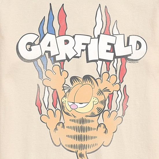 Novelty Mens Crew Neck Short Sleeve Regular Fit Garfield Big and Tall Graphic T-Shirt