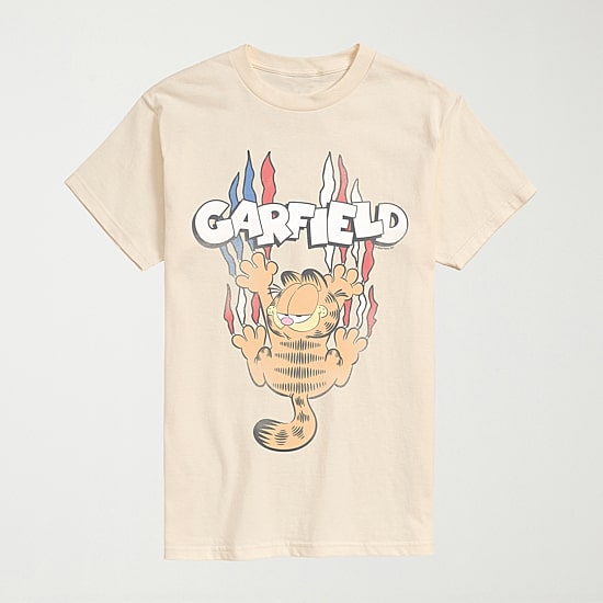 Novelty Mens Crew Neck Short Sleeve Regular Fit Garfield Big and Tall Graphic T-Shirt