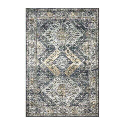 SKYESKY-09GTSI5076 5 ft. x 7 ft. 6 in. Skye Area Rug - Graphite & Silver