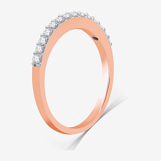 I Said Yes (H-I / I1) 1/4 CT. T.W. Lab Grown White Diamond Sterling Silver or 14K Gold Over Silver Wedding Band
