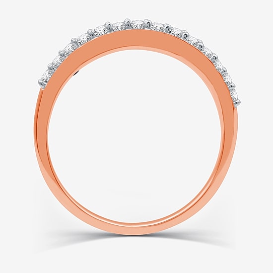 I Said Yes (H-I / I1) 1/4 CT. T.W. Lab Grown White Diamond Sterling Silver or 14K Gold Over Silver Wedding Band