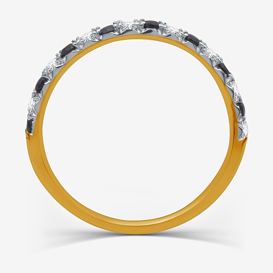 I Said Yes (H-I / I1) Womens 1/4 CT. T.W. Lab Created Blue Sapphire Sterling Silver Wedding Band