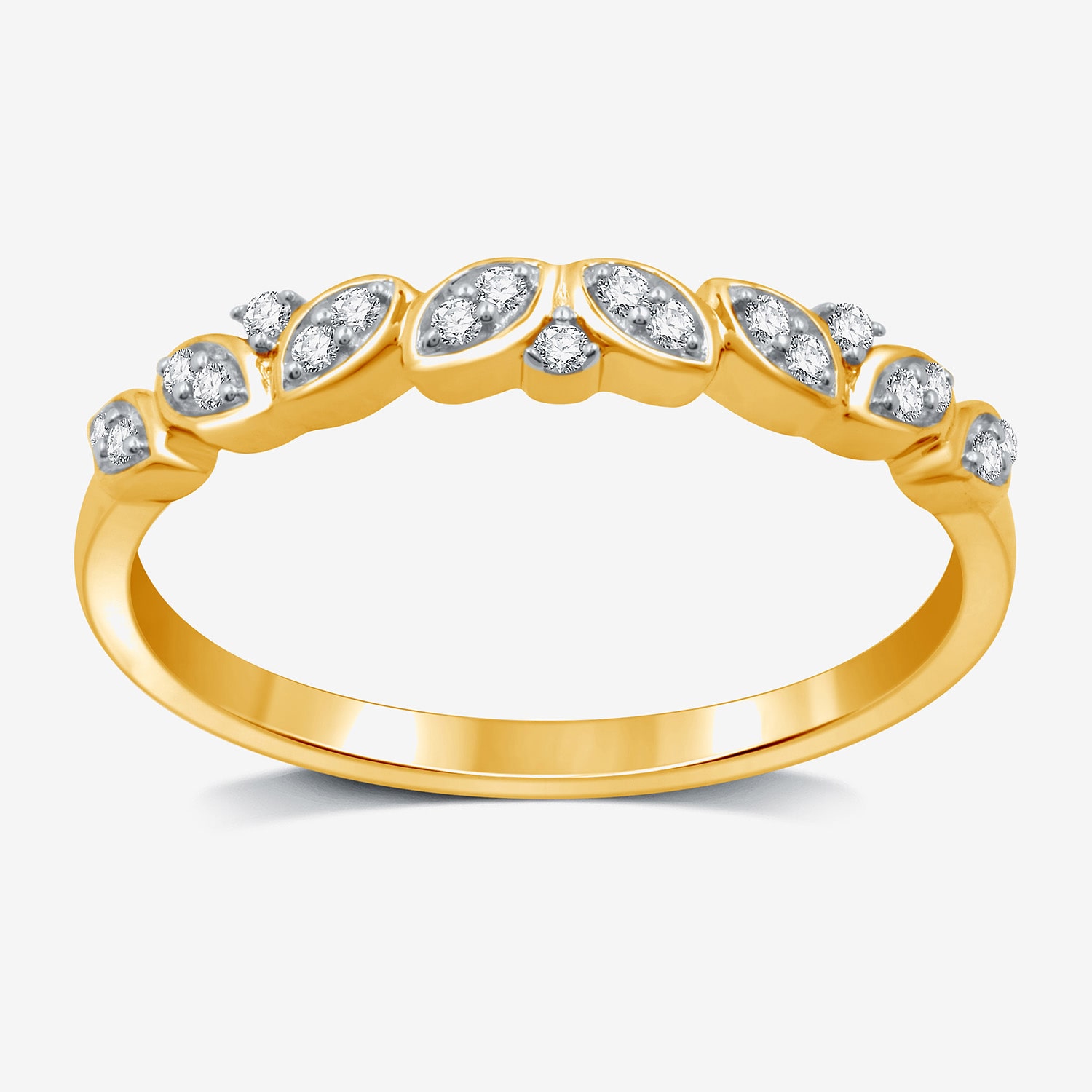 I Said Yes (H-I / I1) 1/10 CT. T.W. Lab Grown White Diamond Sterling Silver or 14K Gold Over Wedding Band