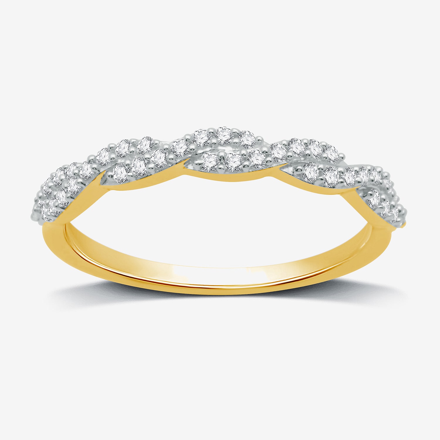 I Said Yes (H-I / I1) 1/4 CT. T.W. Lab Grown White Diamond Sterling Silver or 14K Gold Over Wedding Band