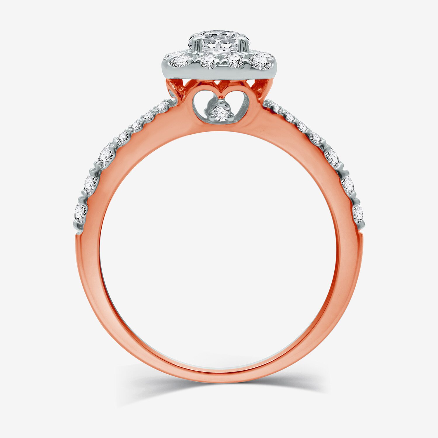 I Said Yes (H-I / I1) Womens 1 1/4 CT. T.W. Lab Grown White Diamond Sterling Silver or 14K Gold Over Cushion Side Stone Halo Bridal Set